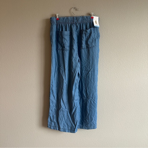NWT Thread & Supply Chambray Wide Leg Crop Pants Large - Picture 5 of 13